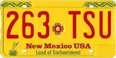 NM license plate 263TSU