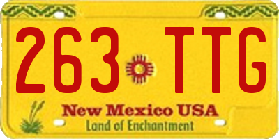 NM license plate 263TTG