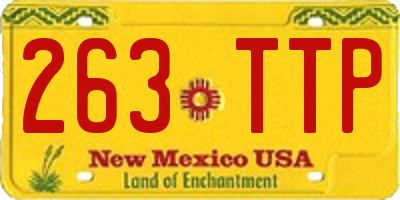 NM license plate 263TTP