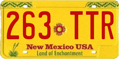 NM license plate 263TTR