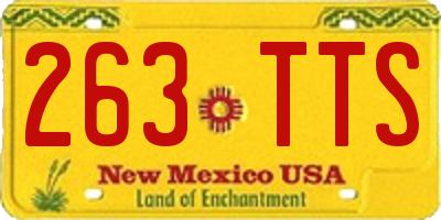 NM license plate 263TTS
