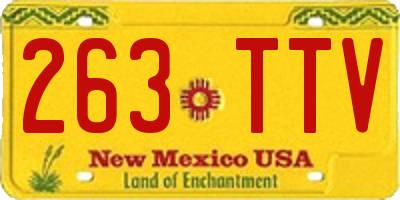 NM license plate 263TTV