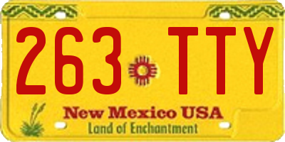 NM license plate 263TTY