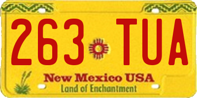NM license plate 263TUA