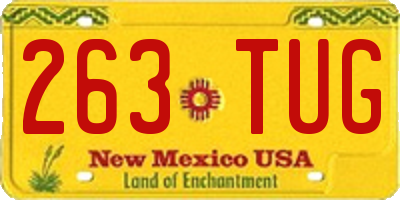 NM license plate 263TUG