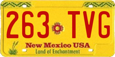 NM license plate 263TVG