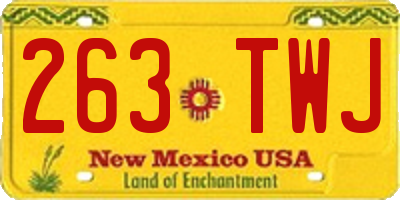 NM license plate 263TWJ