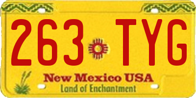 NM license plate 263TYG