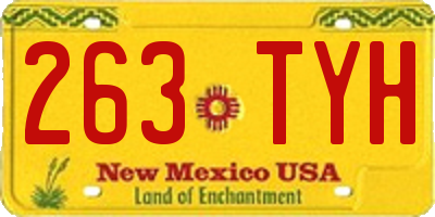 NM license plate 263TYH