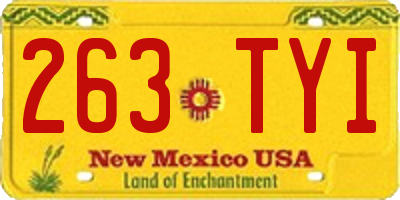 NM license plate 263TYI