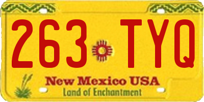 NM license plate 263TYQ
