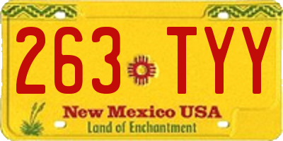 NM license plate 263TYY