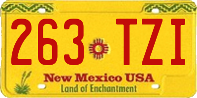 NM license plate 263TZI