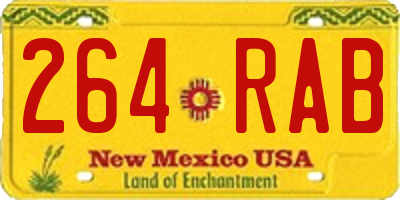 NM license plate 264RAB