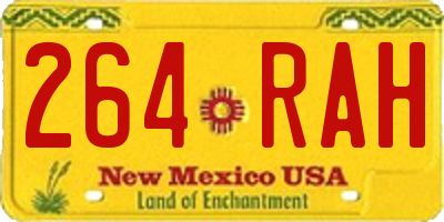 NM license plate 264RAH