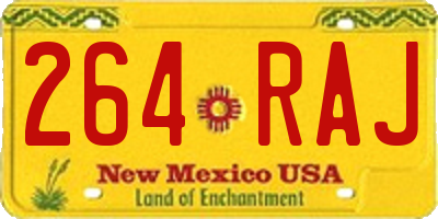 NM license plate 264RAJ