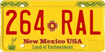 NM license plate 264RAL