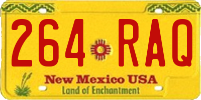 NM license plate 264RAQ