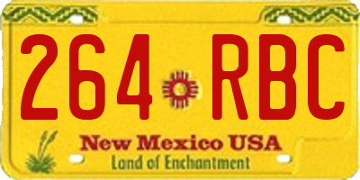 NM license plate 264RBC