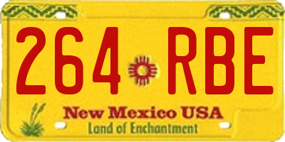 NM license plate 264RBE