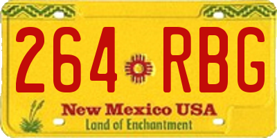 NM license plate 264RBG