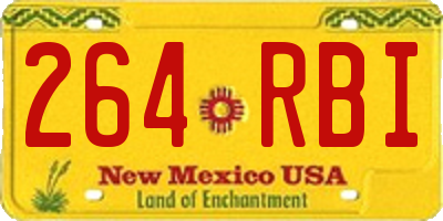 NM license plate 264RBI