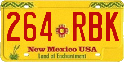 NM license plate 264RBK