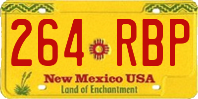 NM license plate 264RBP
