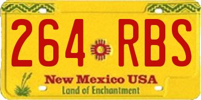 NM license plate 264RBS