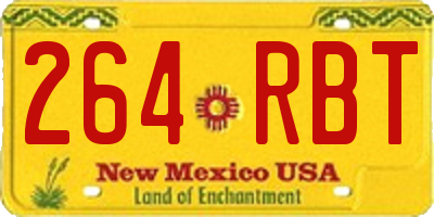NM license plate 264RBT