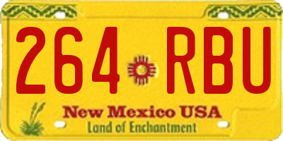 NM license plate 264RBU