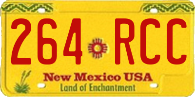 NM license plate 264RCC