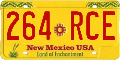 NM license plate 264RCE