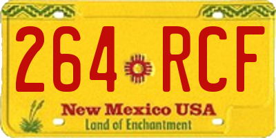 NM license plate 264RCF