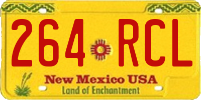 NM license plate 264RCL