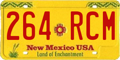 NM license plate 264RCM