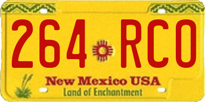 NM license plate 264RCO