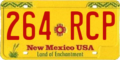 NM license plate 264RCP