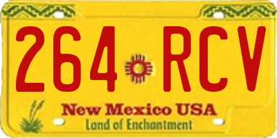 NM license plate 264RCV