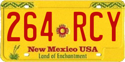 NM license plate 264RCY