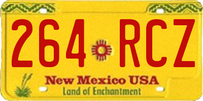 NM license plate 264RCZ