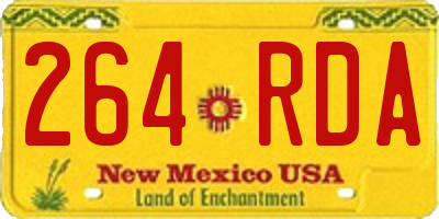 NM license plate 264RDA