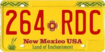 NM license plate 264RDC