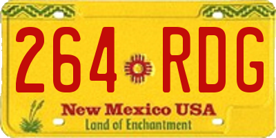 NM license plate 264RDG