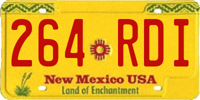 NM license plate 264RDI
