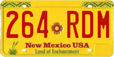 NM license plate 264RDM