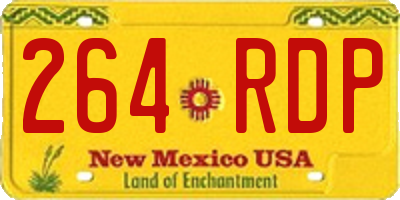 NM license plate 264RDP