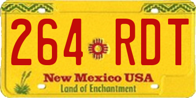 NM license plate 264RDT