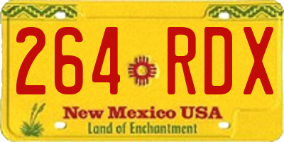 NM license plate 264RDX