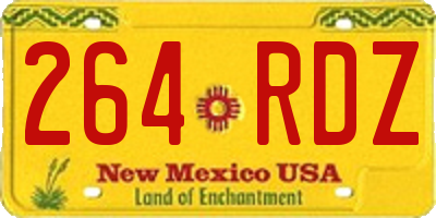 NM license plate 264RDZ
